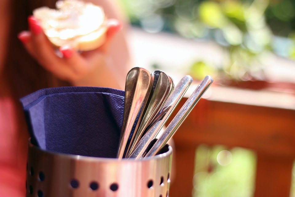 Teatime food table setting