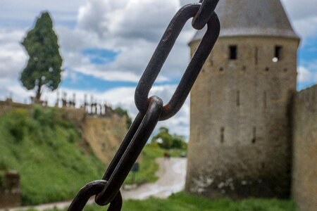 Medieval architecture bridge fortress