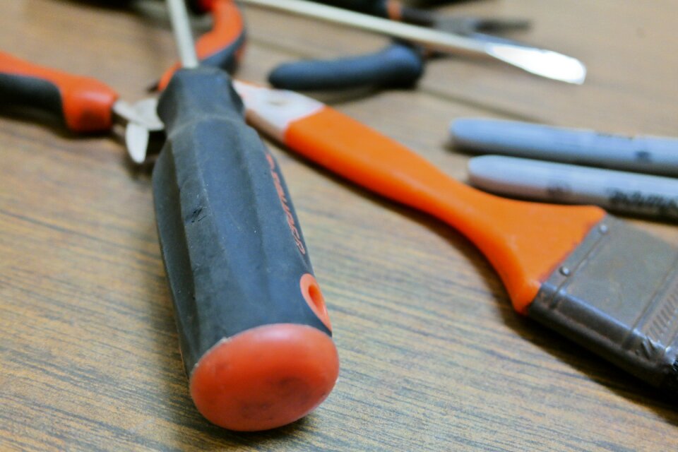Tweezers screwdriver brush