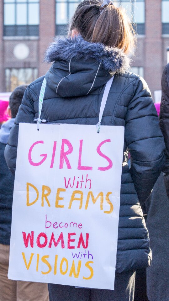 Protester sign demonstration