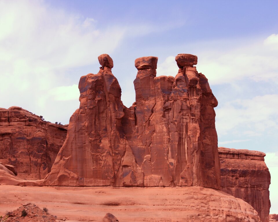 Landscape desert hiking