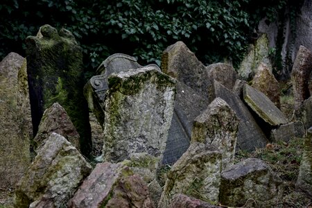 Historical jewish cemetery old photo