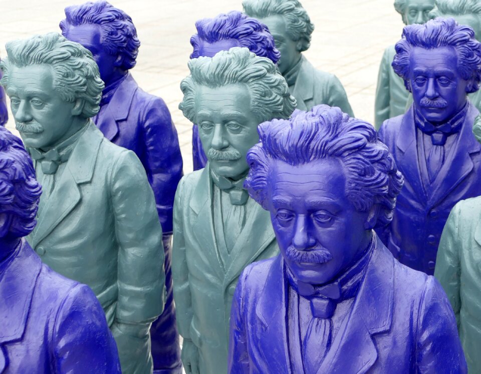 Theory of relativity sculpture face