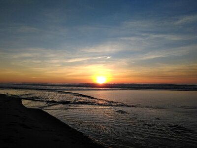 Landes sunset beach