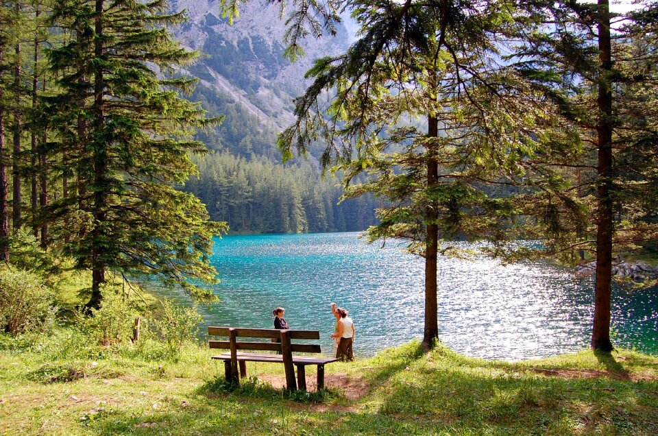 Mountains lake nature