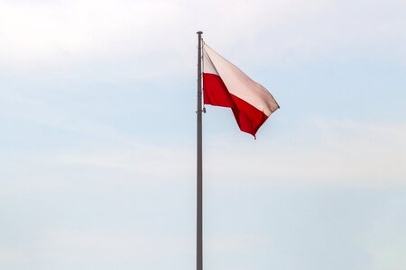 Patriotism the mast white-red