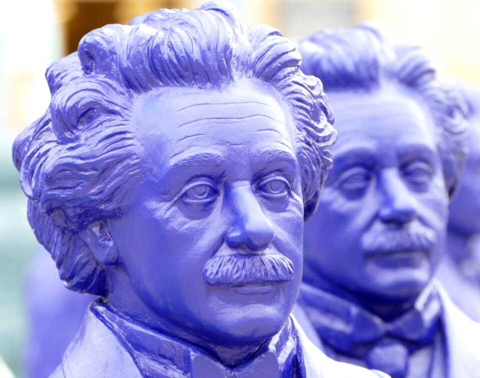 Theory of relativity sculpture face