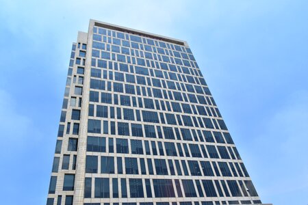 Skyscraper perspective facade