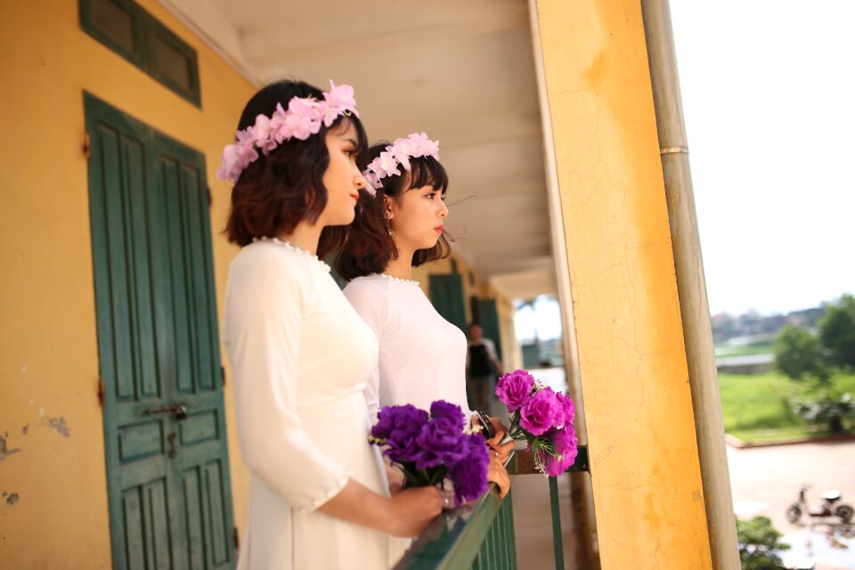 Outdoors flower portrait