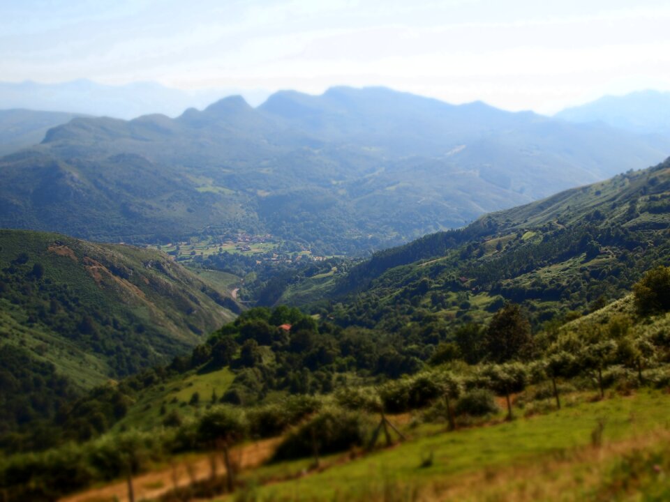 Valley mountain distant