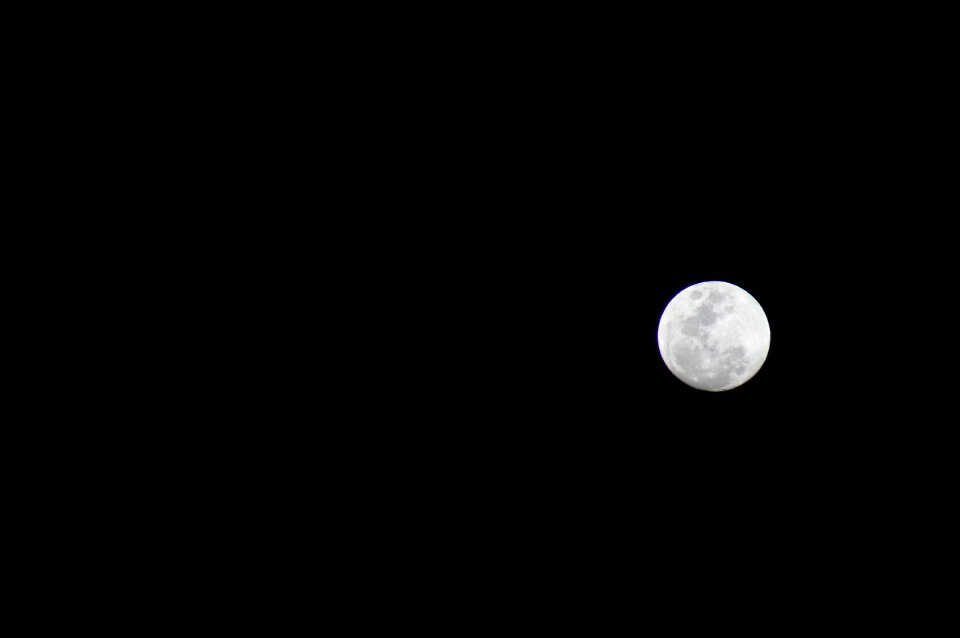 White moon full moon calm