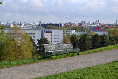 Germany park bench bank photo