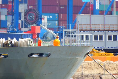Sailors ship port