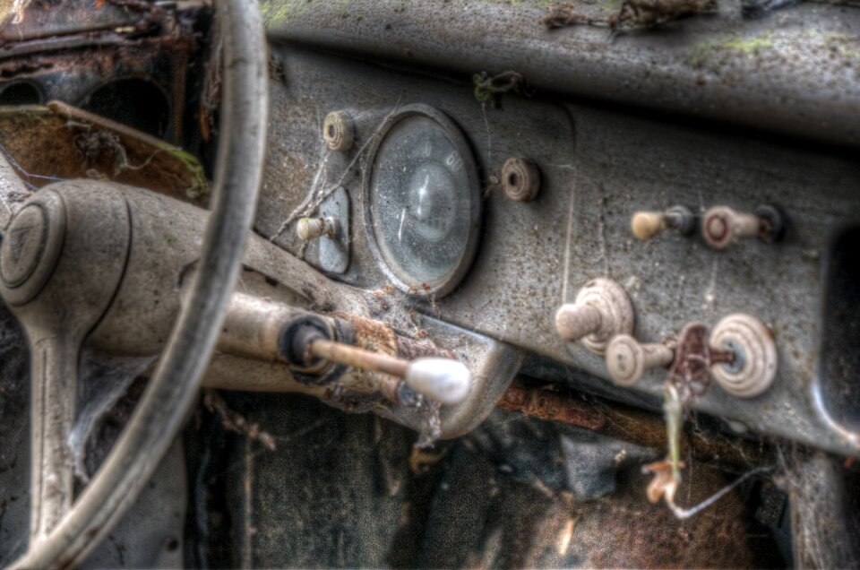 Rusty rotten broken