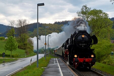 Railway locomotive historically photo