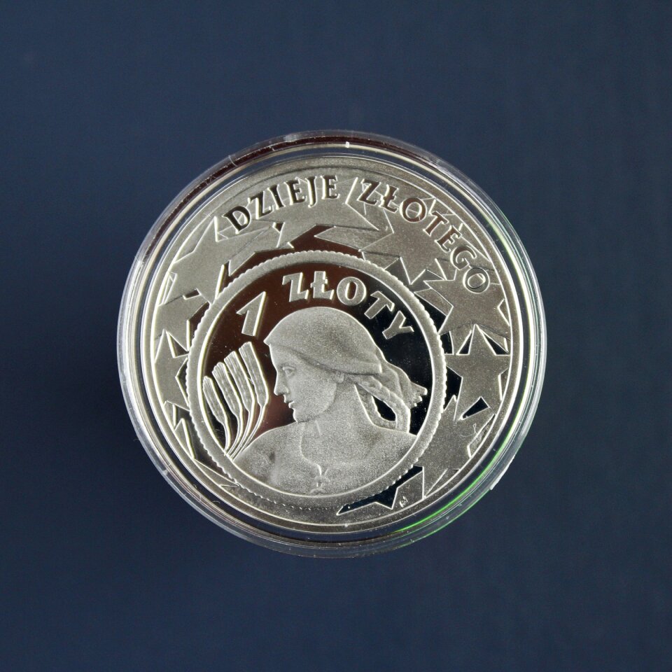 Currency dime golden