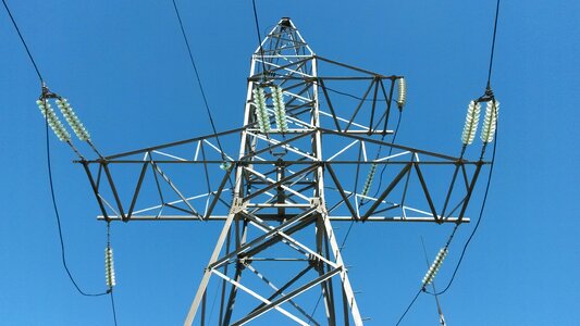 Transmission towers electric power lap photo