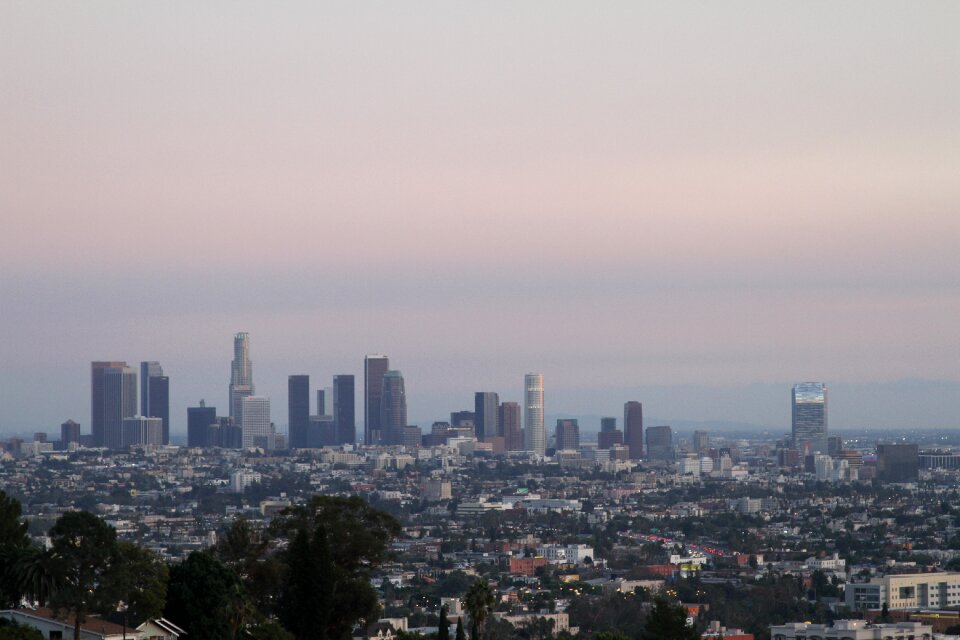 Angeles los angeles skyline downtown