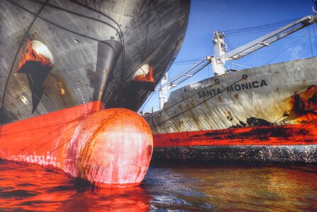 Port motor ship frachtschiff