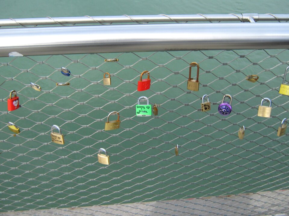 Bridge padlocks friendship