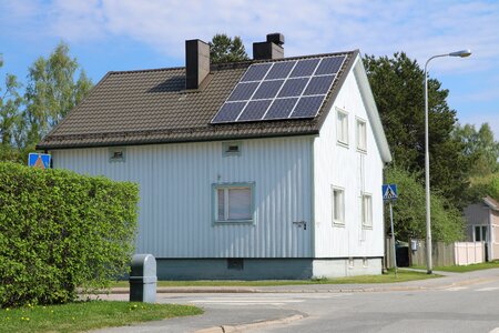 Architecture energy wooden house photo