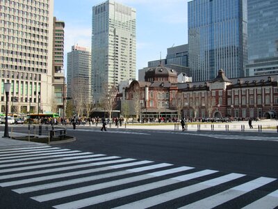 Tokyo station spring city