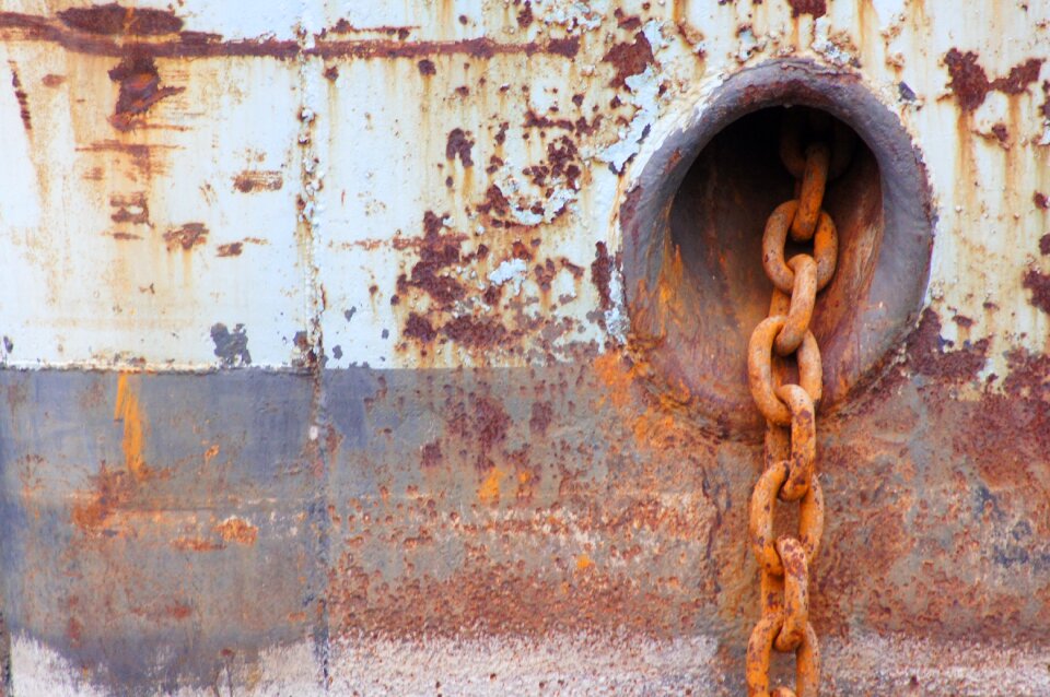 Ship anchor metal rust