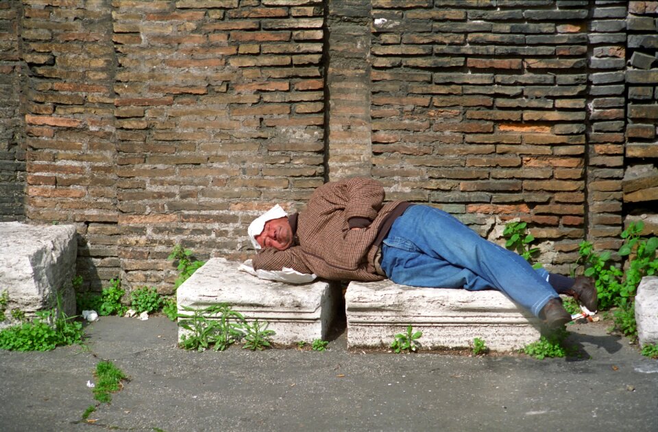Sleeping roma italy