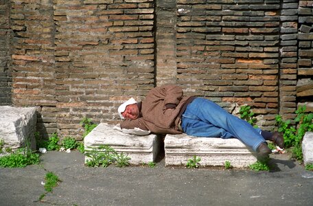 Sleeping roma italy