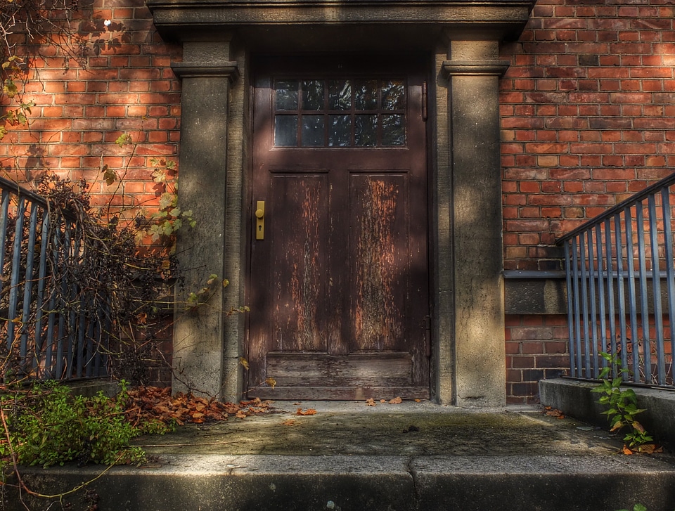 Front door house entrance old photo