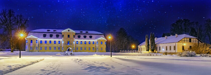 Snow christmas blue