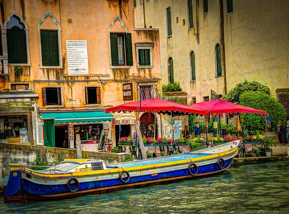 Canal water houses photo