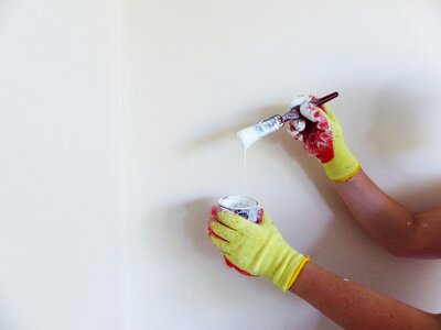 Interior paint emulsion paint brush