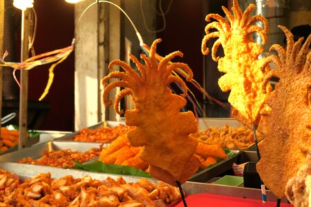 Deep-fried squid seafood