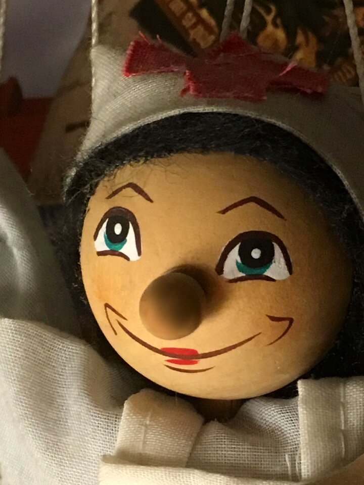 Colorful doll face art