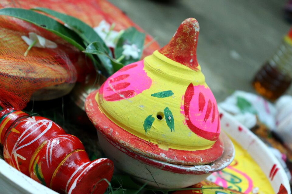 Bright color holi