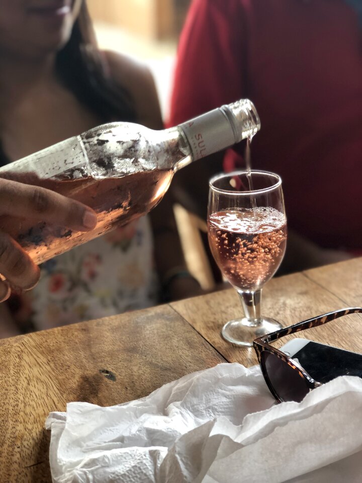 Drink glass of wine beverage