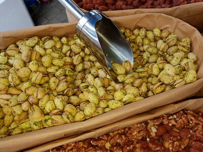 Background pistachios goodies