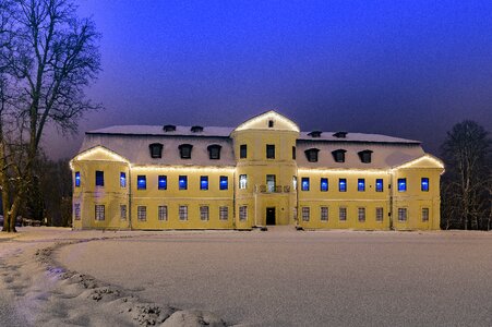 Snow cold blue
