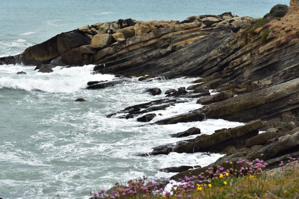 Outdoor stone cliff photo