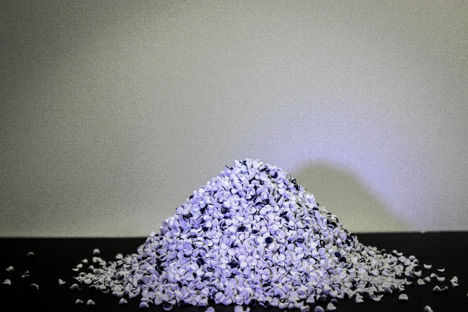 Scrap white and blue shadow