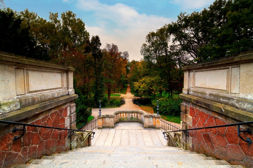Autumn staircase park