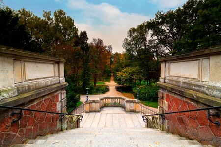 Autumn staircase park