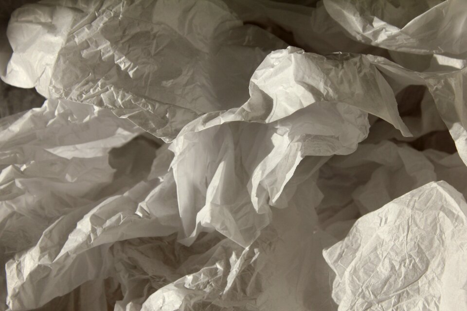 Waste packing material backdrop