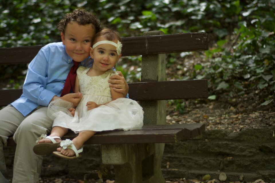 Happy girl brother