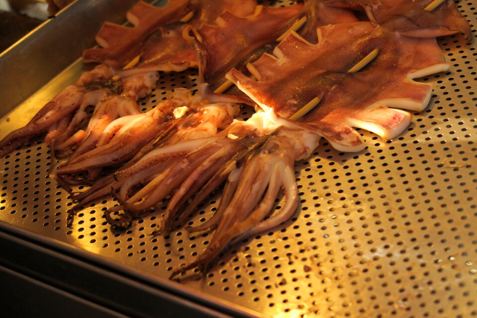 Squid barbecue seafood