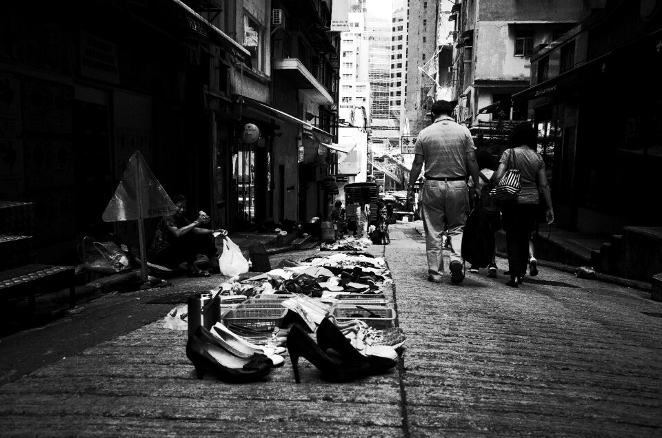 Black and white retro the old man