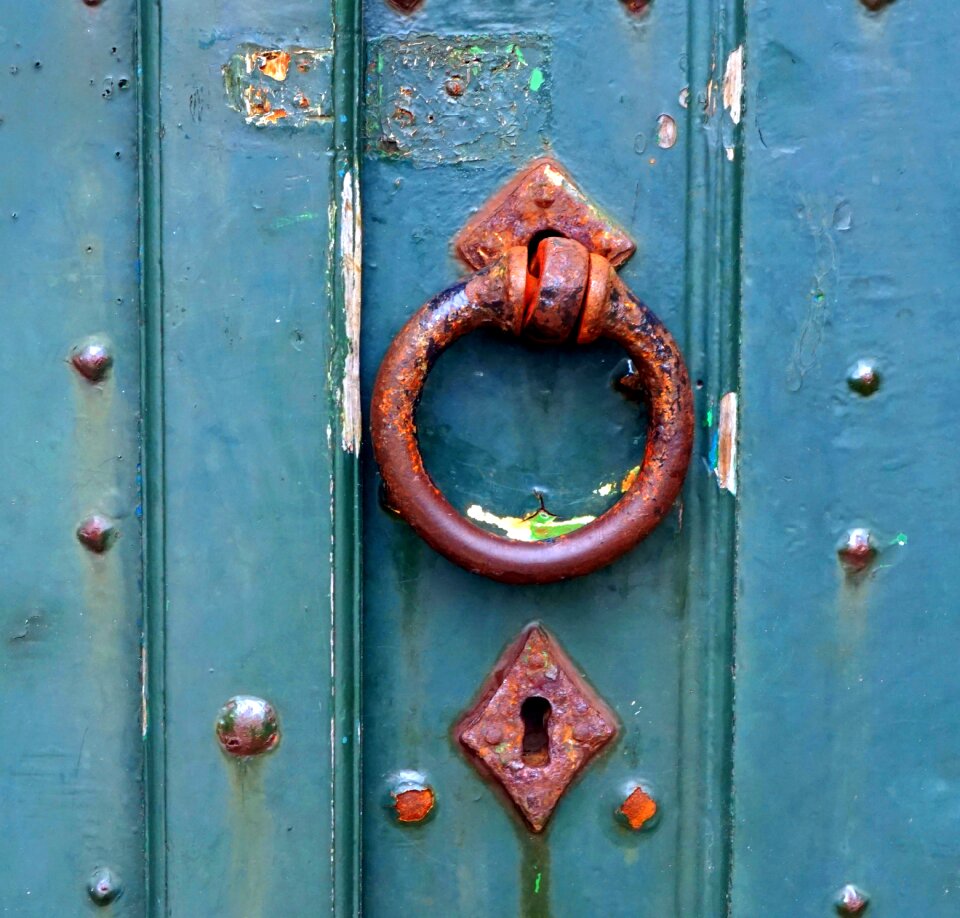 Antique door key hole
