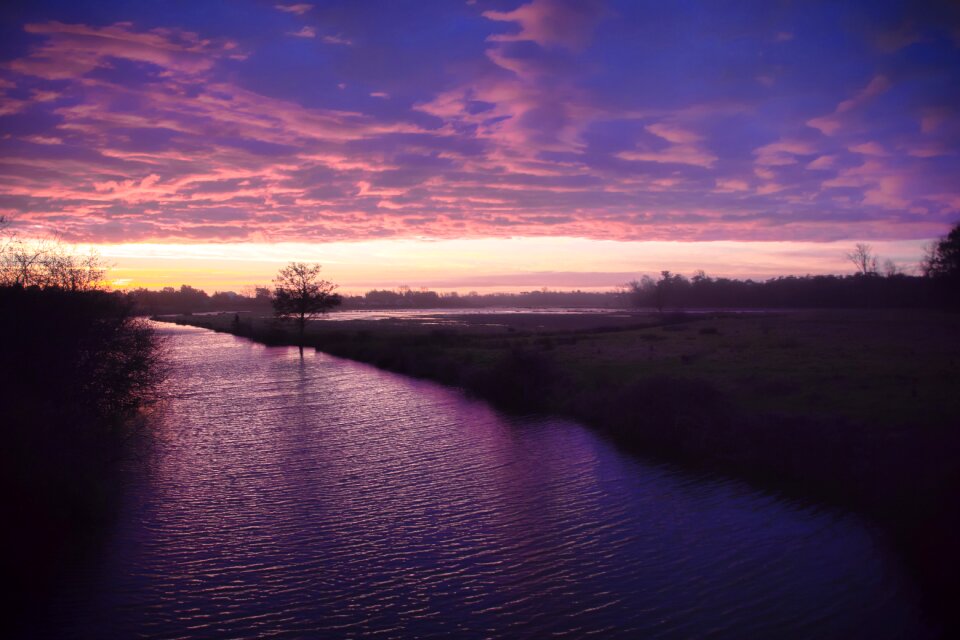 Sky sunset purple photo