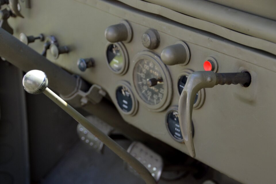 Vintage jeep dashboard